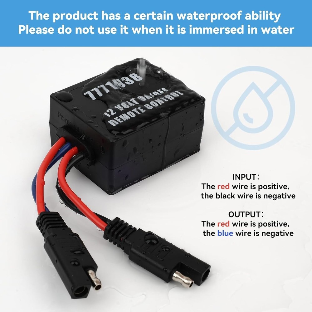 Lightweight 12 Volt Wireless Remote - Seamless Control with Convenient Clip