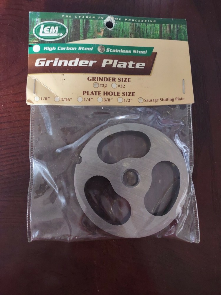LEM Grinder Plate #22 Sausage Stuffing Plate