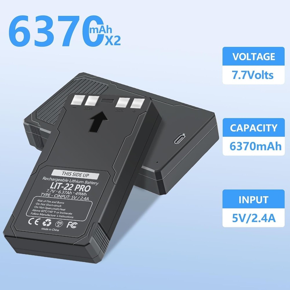 2Pack Rechargeable LIT-22 Battery Compatible For Trail Camera Flex-M Flex G-36