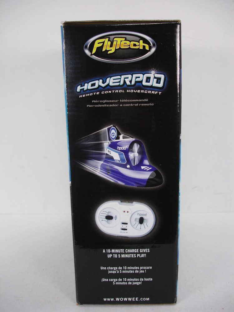 NEW WOWWEE FLYTECH HOVERPOD REMOTE CONTROL HOVERCRAFT BLUE 4162 INDOOR ONLY