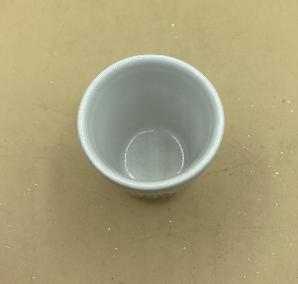 Governator CA Shot Glass White Ceramic Arnold Schwarzenegger