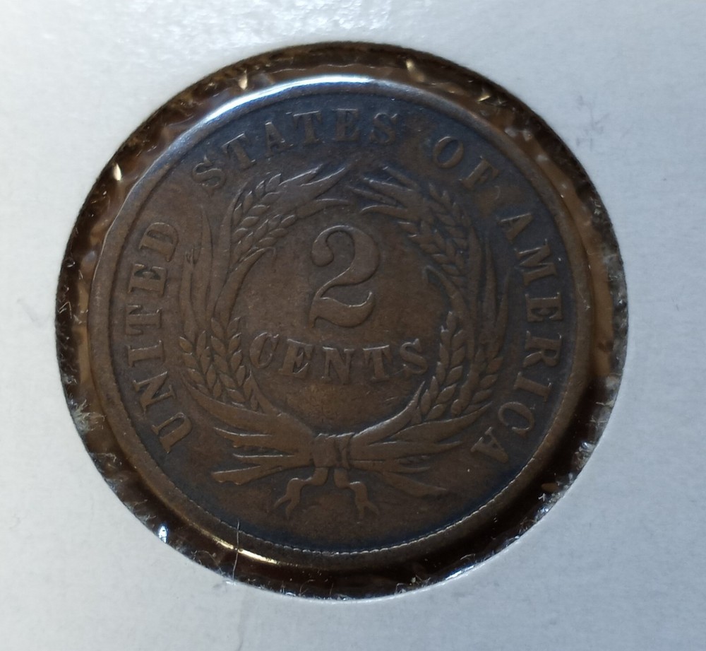 2 - 1864 Large Motto 2 Cent Pieces