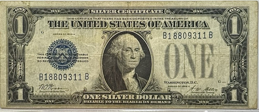 1928-A $1 Silver Certificate - Funny Back Note - CGA VF 25