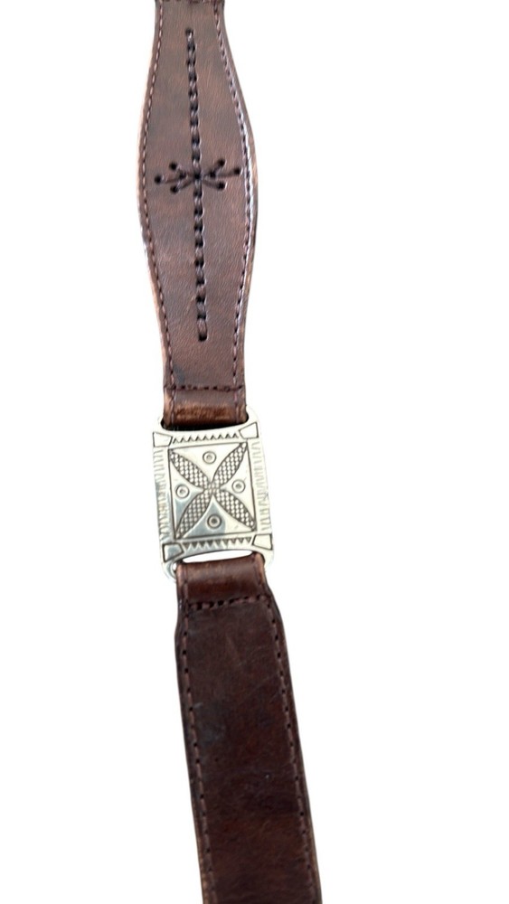 Fossil Western-Style Brown Leather Belt – Size M
