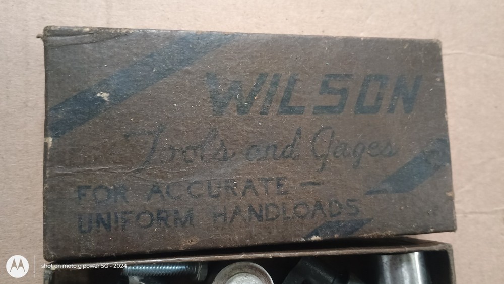Display box Wilson Tools Gages Accurate Uniform Handload Ammo Vintage reloading