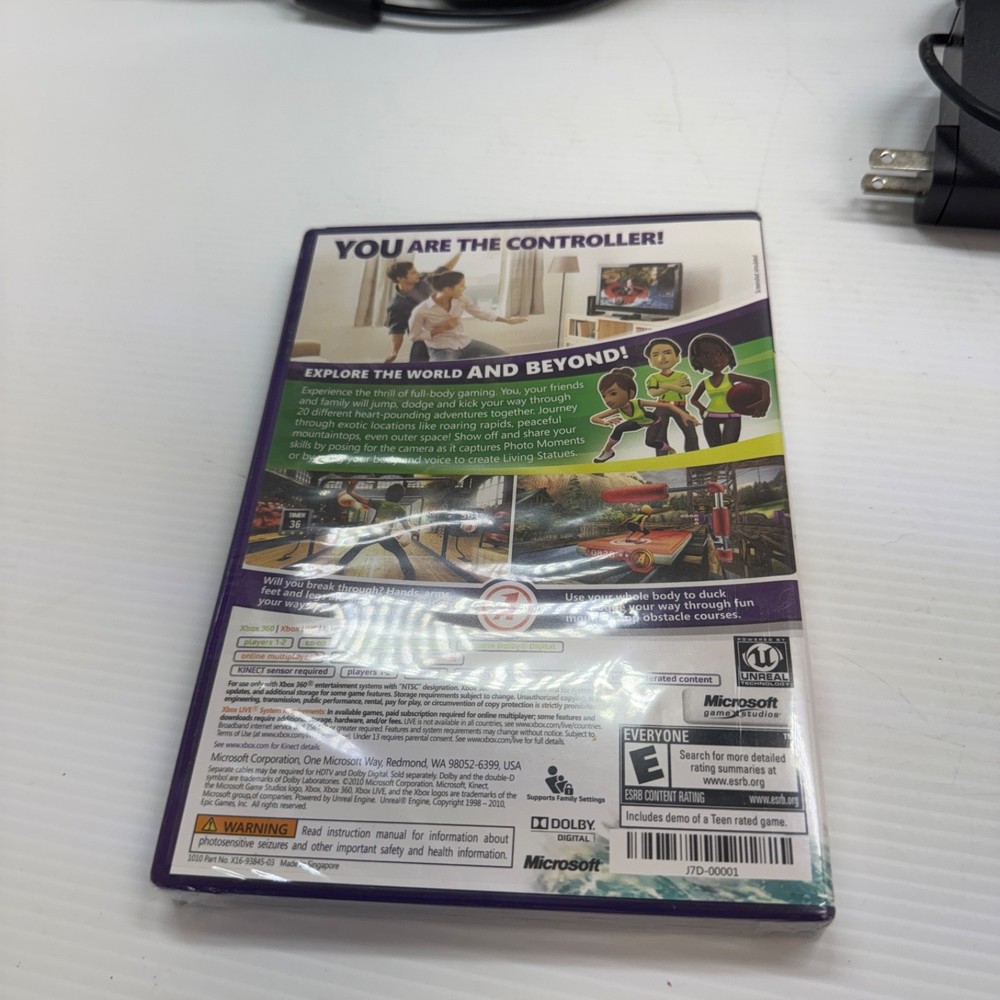 XBOX 360 Kinect Sensor in Open Box + Kinect Adventures game