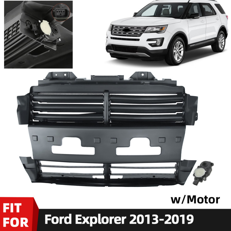 Active Front Air Radiator Grille Shutter with Motor For 2013-2019 Ford Explorer