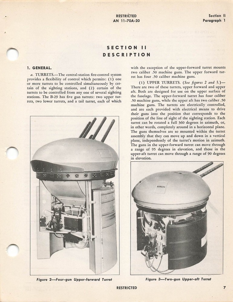 B-29 Central Station Fire Control System 1945 Operation/Maint Flight Manual -CD