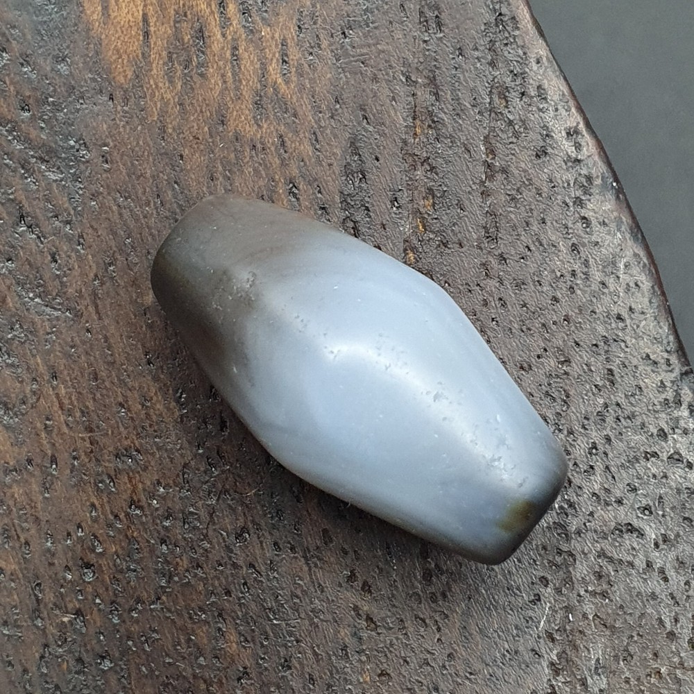 Antique Persian Himalayan Blue Chalcedony Agate Bead