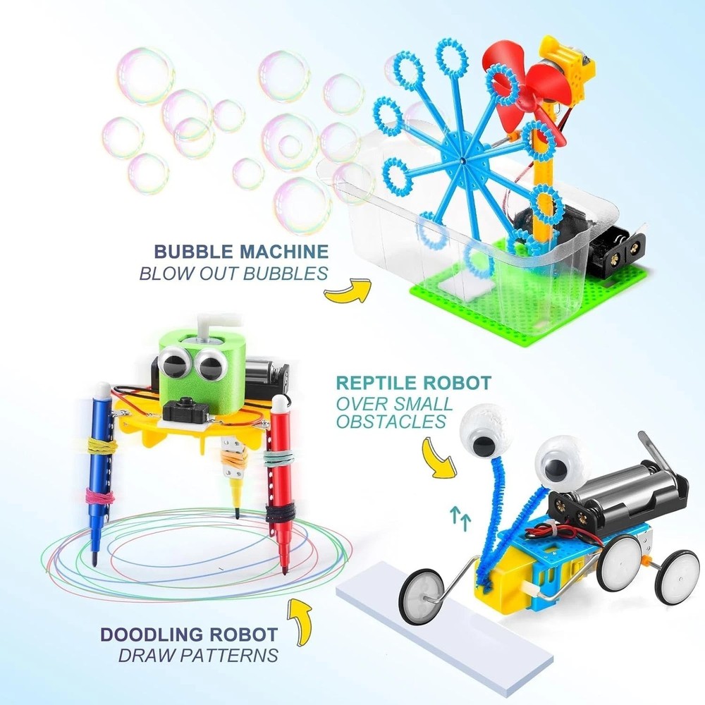 6 in 1 STEM Robotics Kit for Ages 8-12 - Fun Coding & Engineering Activities