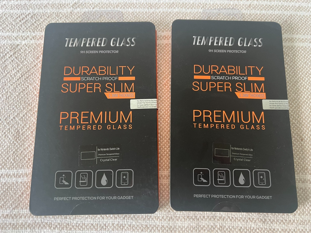 Nintendo Switch Lite Tempered Glass 9H Screen Protector x2 - Crystal Clear - New