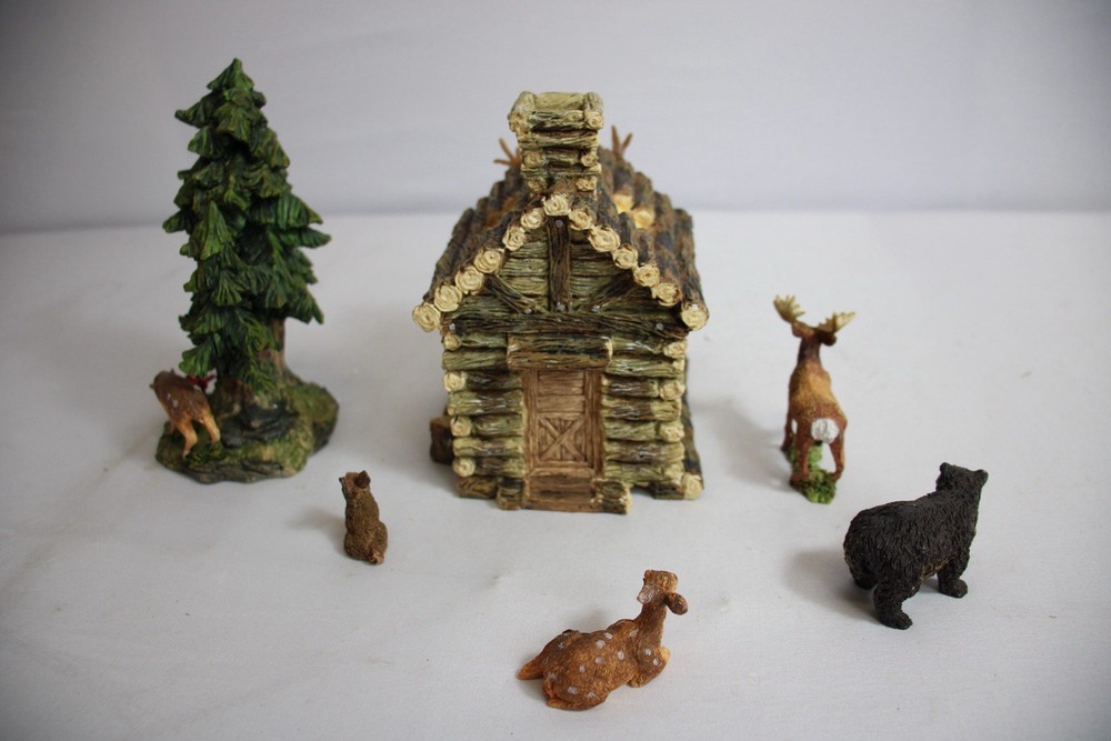 6Pc. Lighted Rustic Lodge Scene Item #20705
