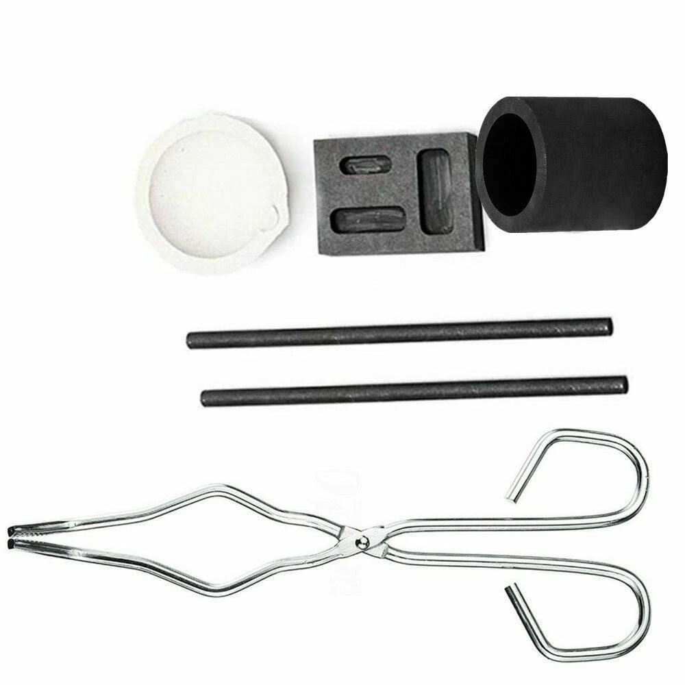 6PCS Graphite Ingot Crucible Mold Set Torch Melting Tool Kit For Gold & Silver