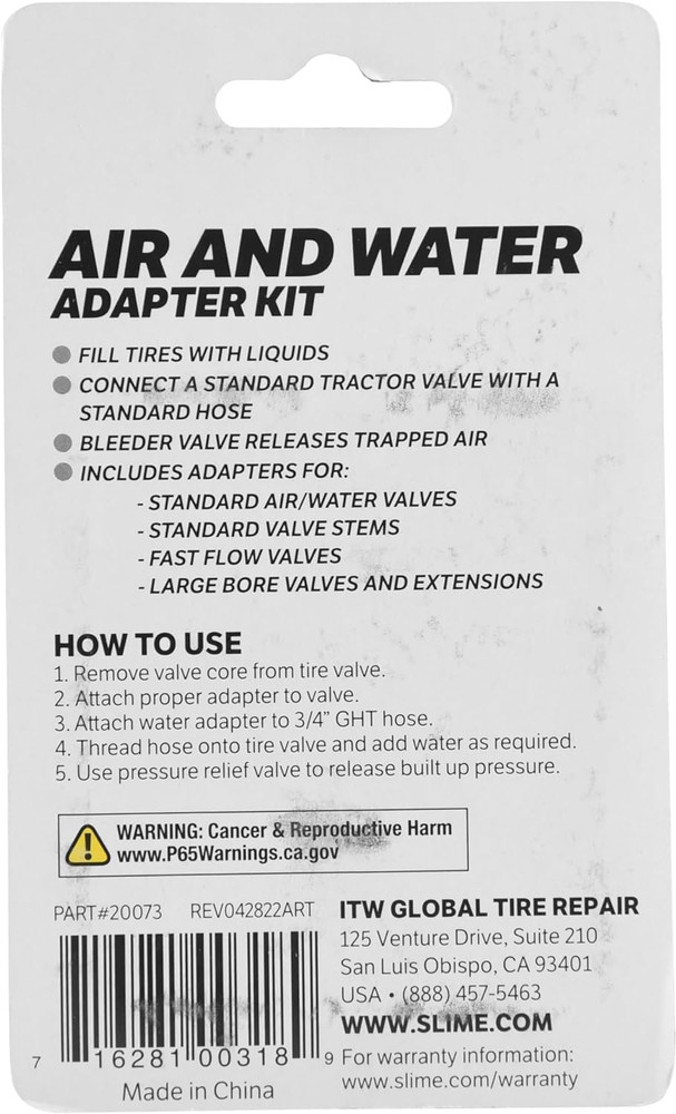 Air/Water Adapter Kit