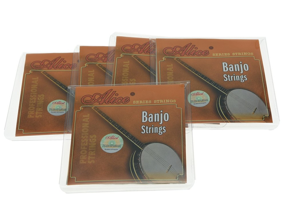 5 Sets Plated Steel 5 String Banjo Strings Coated Copper Alloy Wound Strings