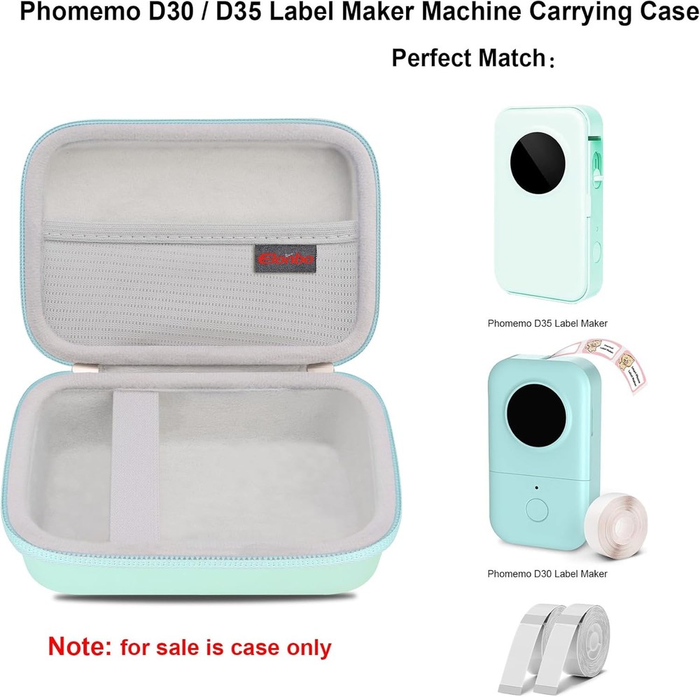 Elonbo Carrying Case for Phomemo D30 Label Maker Machine/for Green