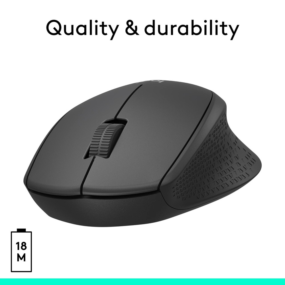 Logitech - M330 SILENT Wireless Optical Mouse with Quiet Clicks - Black