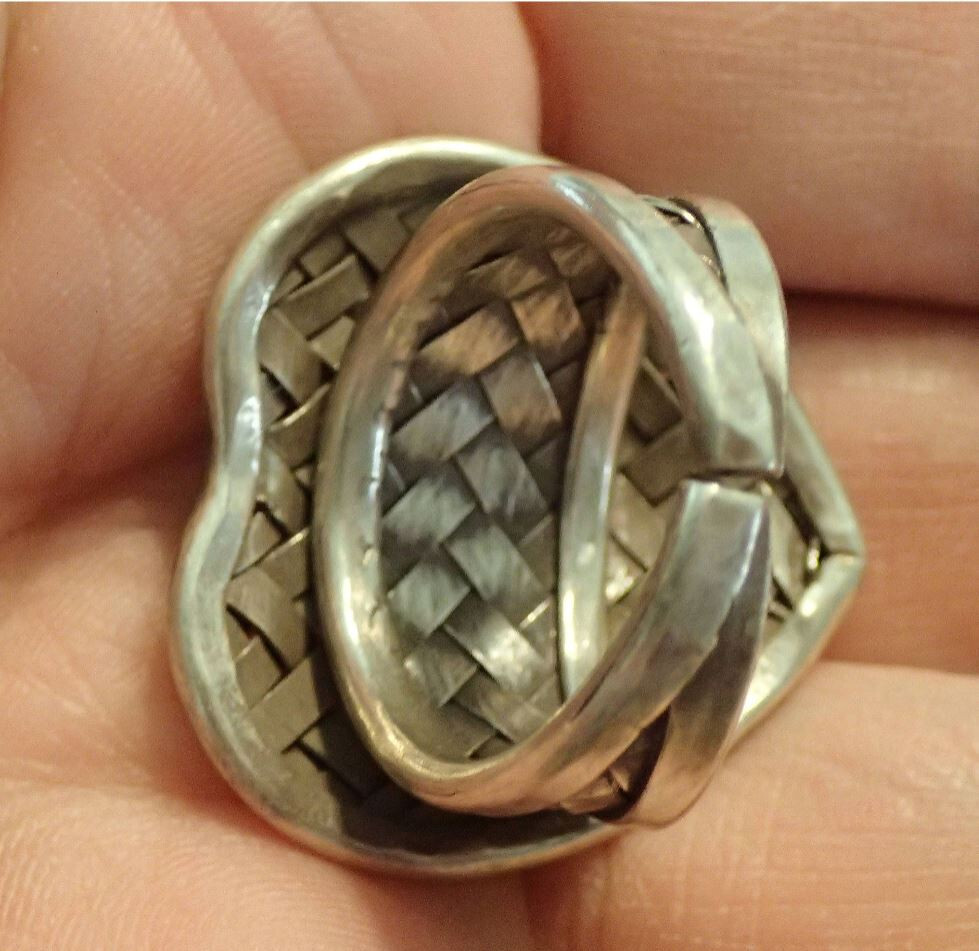 Sterling Heart Ring. size adjustable