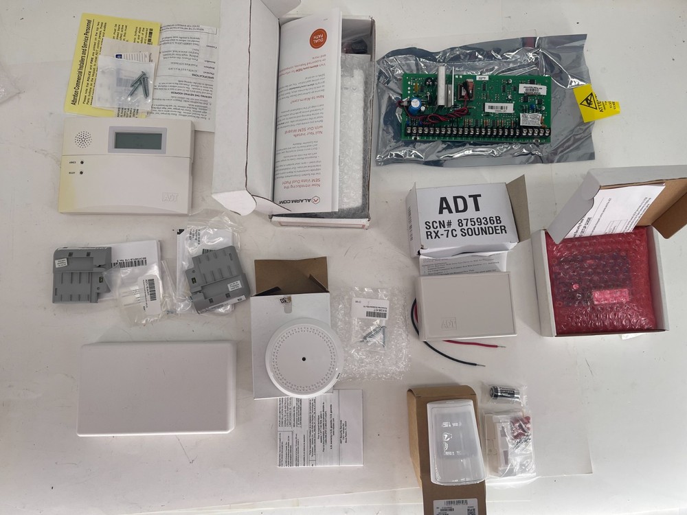 ADT Security System Lot – Keypad, Control Board, Sounder, Modules #3