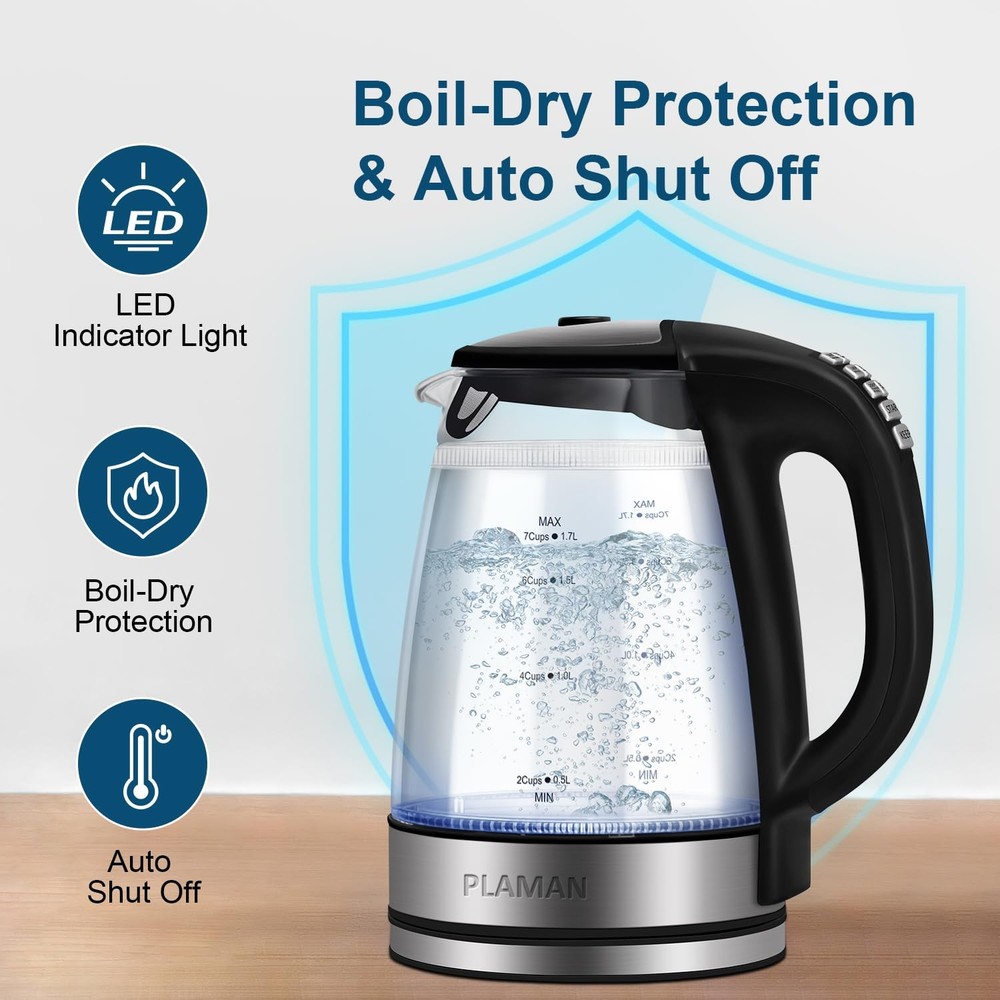 1500W Electric Kettle with Temperature Control - 6-Temp Presets for Tea/Coffe...