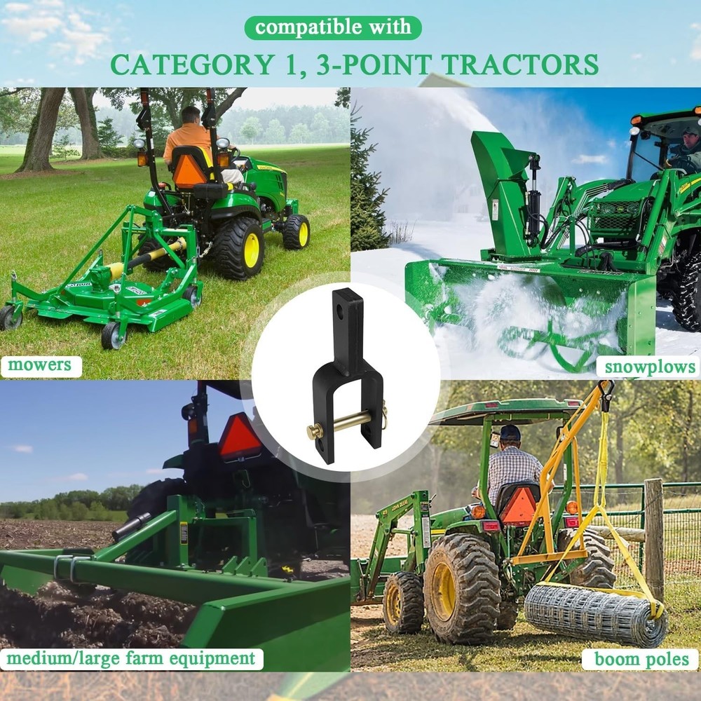 Multi-Function Quick Hitch Adapter for 3-Point Tractors - Lightweight Design