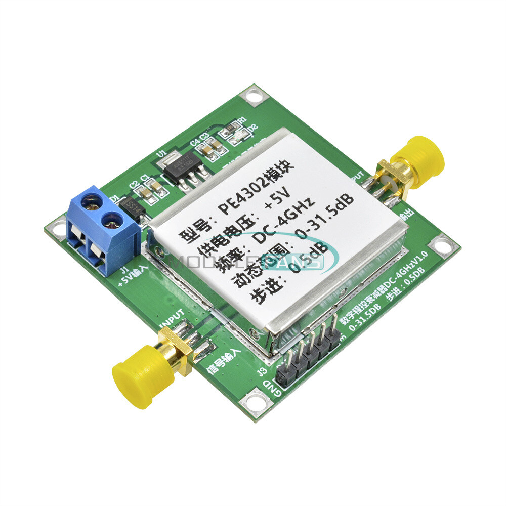 PE4302 Digital Programmable Step Attenuator Module DC 4GHZ 0-31.5DB 0.5dB RF