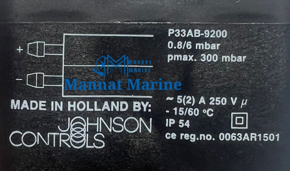 Johnson Controls P33AB-9200 Pressure Switch Pressure Sensor