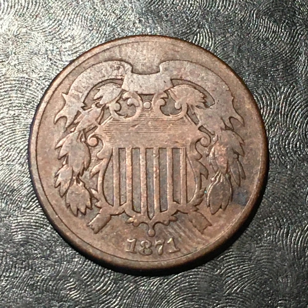 1871 Two Cent Piece - High Quality Scans #L246