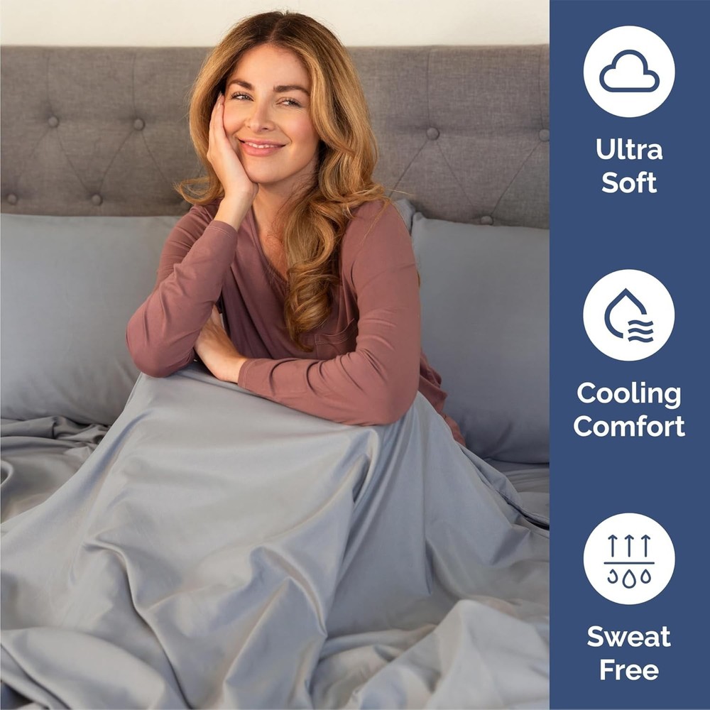 Queen Size 4 Piece Sheet Set - Comfy Breathable & Cooling Bed Sheets Set - Ho...