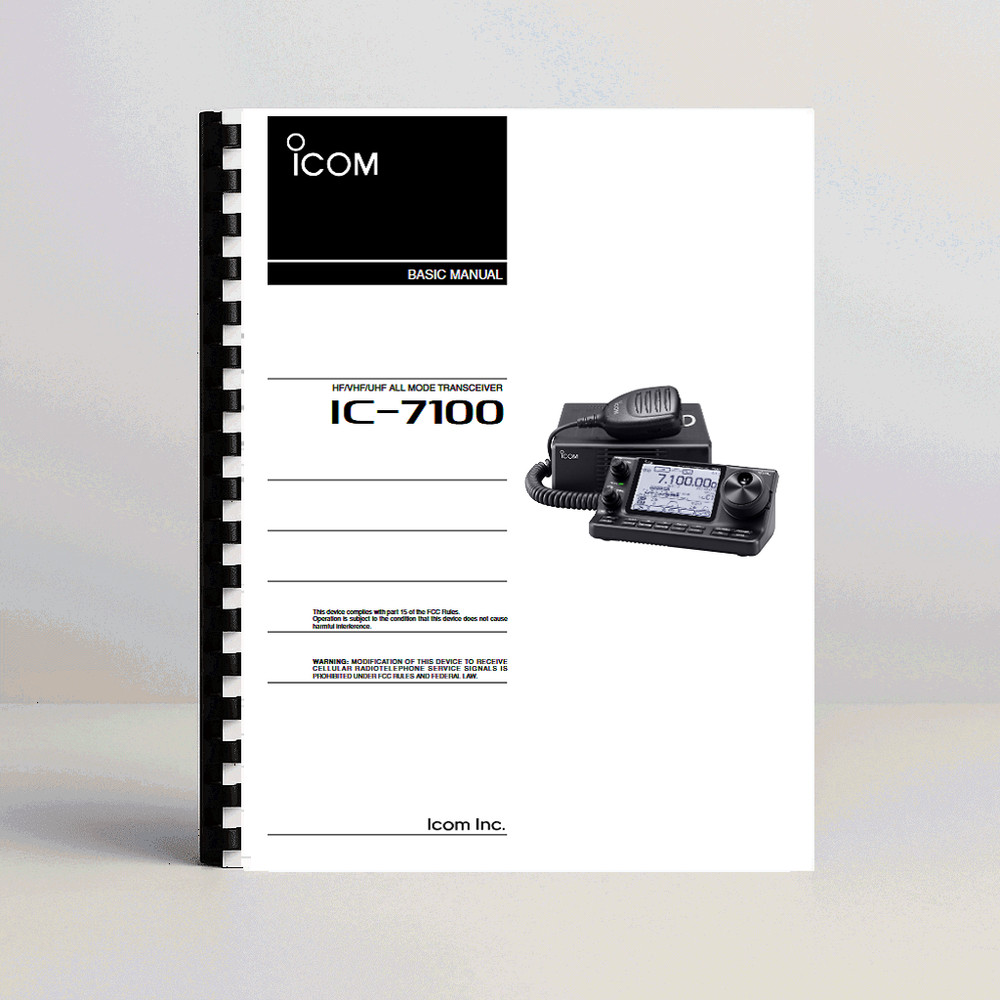 Icom IC-7100 Basic Instruction Manual  96 pages