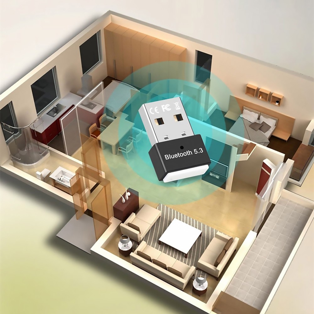 New USB Bluetooth 5.3 Adapter Transmitter Receiver Dongle Wireless Adapter