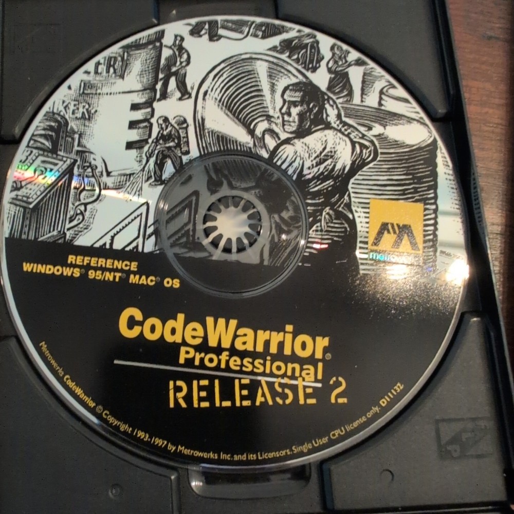 RARE - CODE WARRIOR TOol/Reference D11131 ACADEMIC EDITION FOR WIN 95/NT MacOS