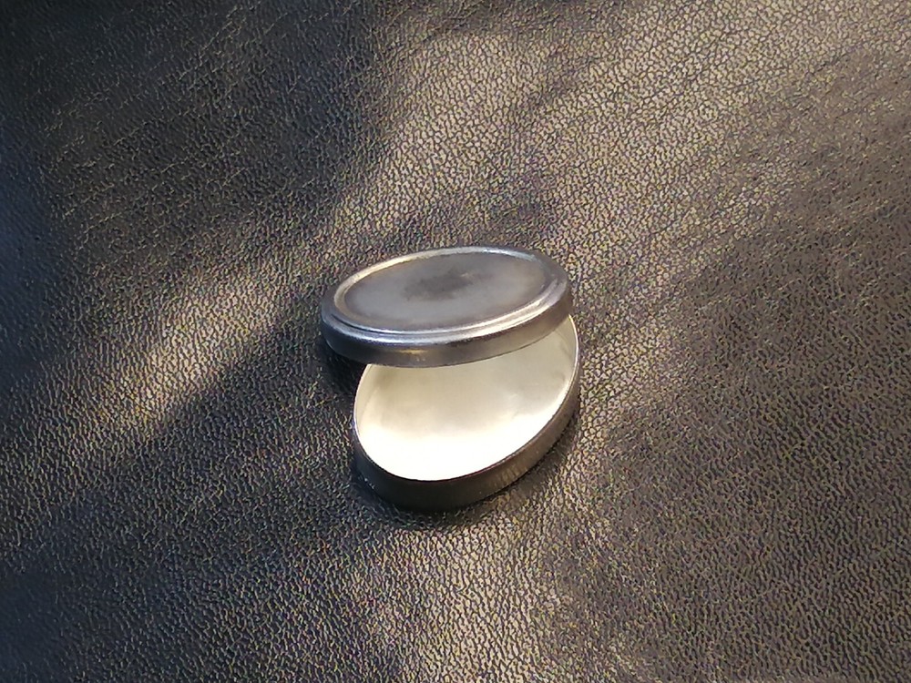 Vintage Silver 800 Pill Case Box - Simple Decorative Pattern, 7.88g