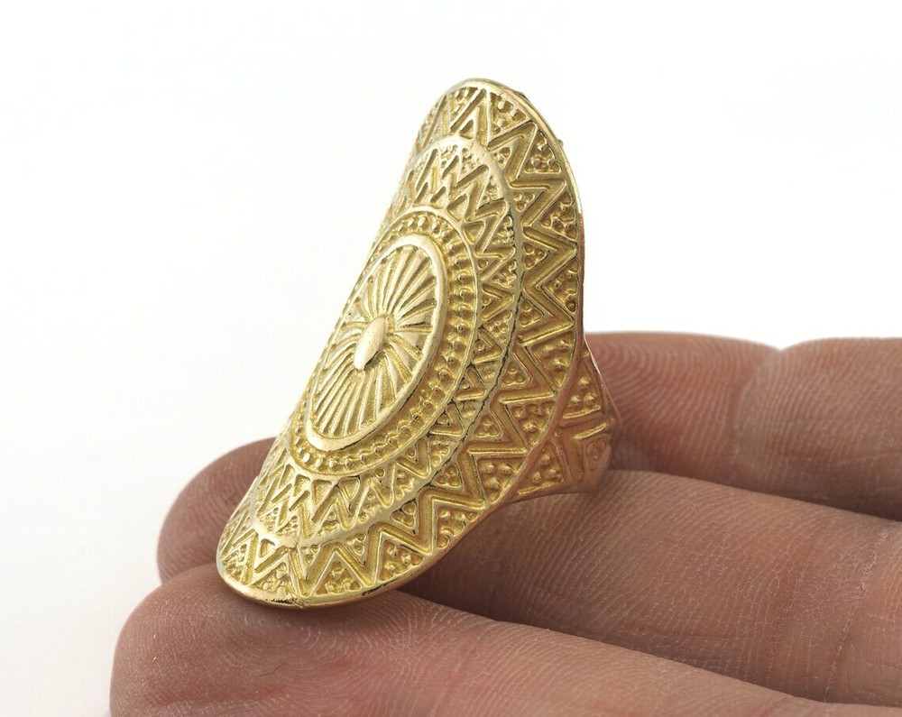 Adjustable Ring Raw Brass 38mm (17.5mm 7US inner size) 3385