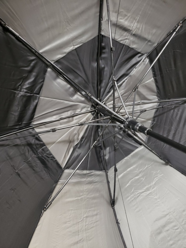Grey/Black 57" Golf Tour Double Canopy Umbrella