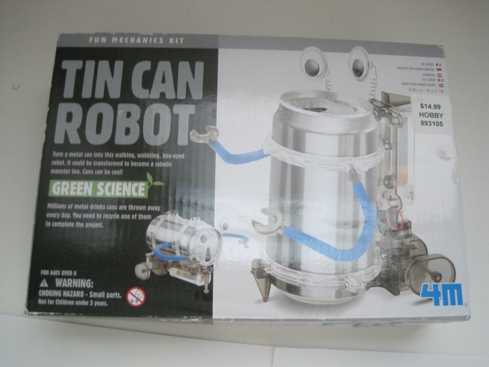 Tin Can Robot Green Science Kit New