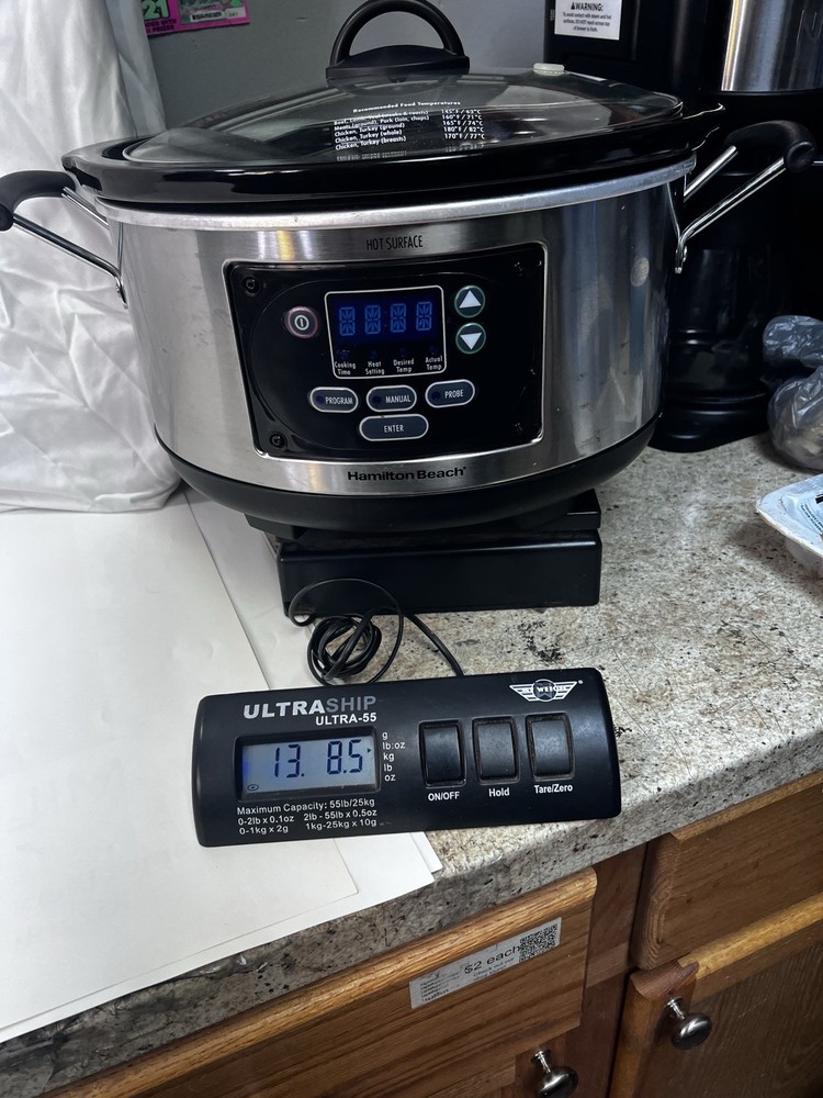 HAMILTON BEACH set & forget 6 QT programmable SLOW COOKER 33966