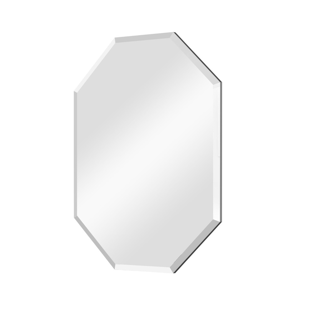Frameless Mirror-20”X28” Rectangle Beveled Edge Silver Wall Mirror for Bathro...