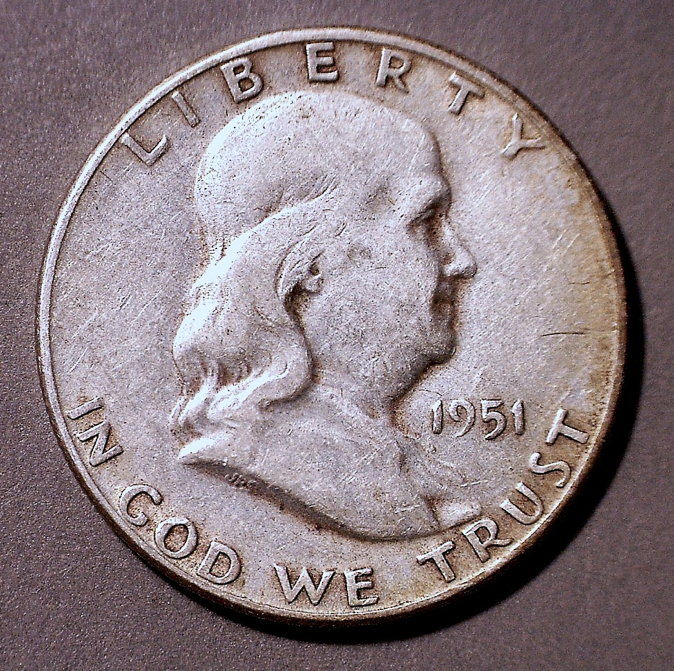 1951-S Franklin Half Dollar, #3064