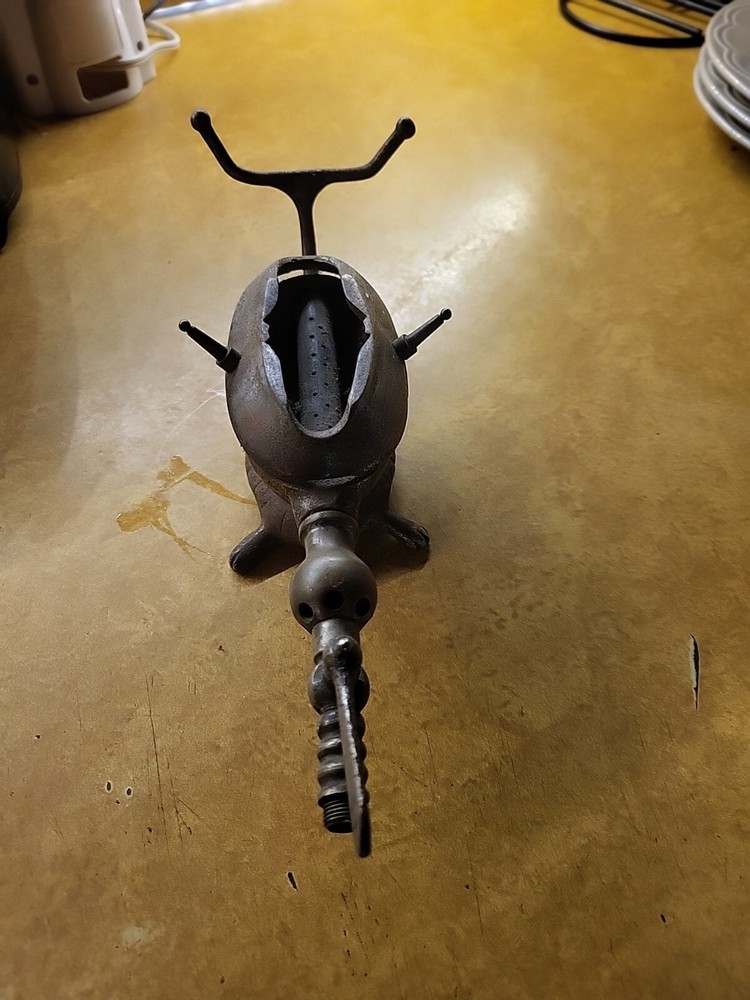 Vintage iron pedestal torch s