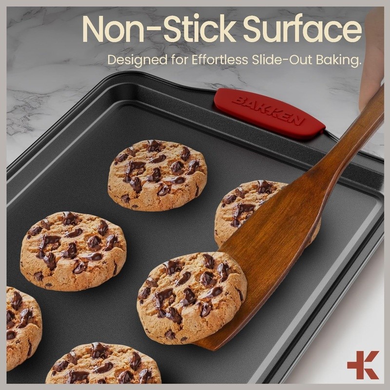 Nonstick Carbon Steel 8-Piece Bakeware Set Stackable Oven Safe Baking Pans New