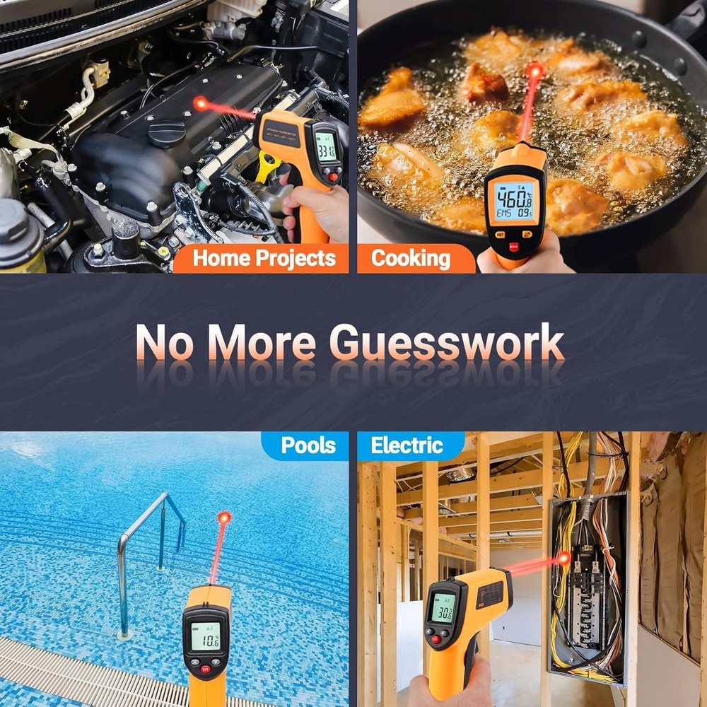 High-Accuracy Infrared Laser Thermometer Gun for Cooking & BBQ