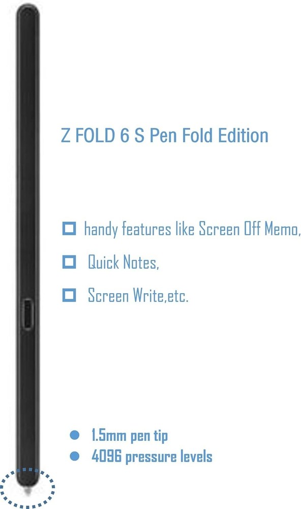 Galaxy Z Fold 6 Slim S Pen Replacement - Precision Stylus for Smooth Writing