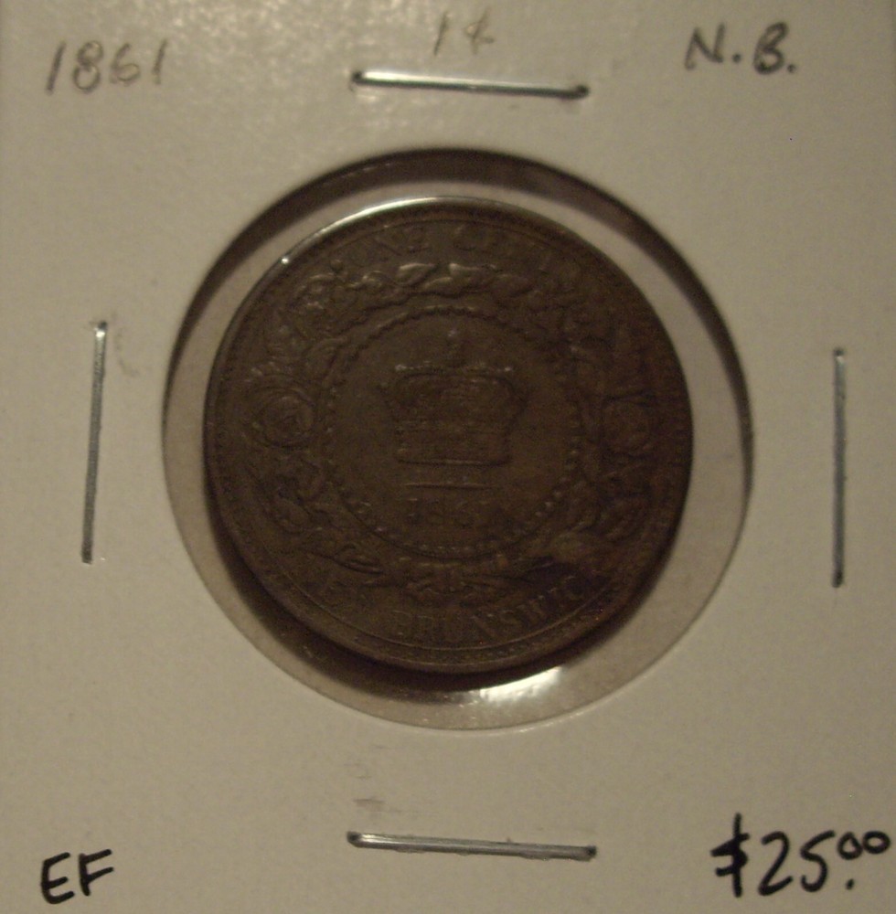 Canada New Brunswick 1861 Large Cent - EF