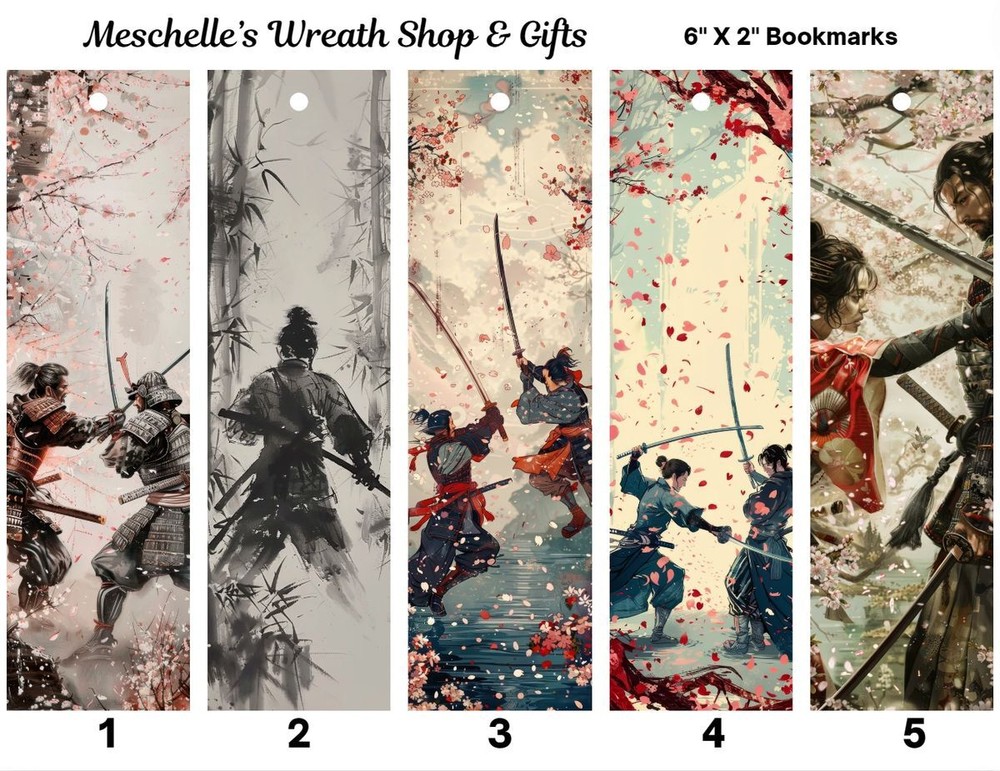 Asian Warriors Themed Bookmarks