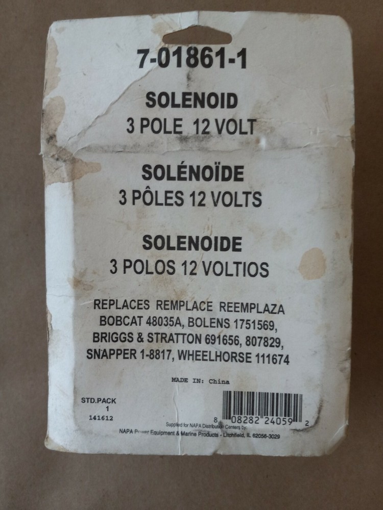 NAPA 7-01861-1 Solenoid