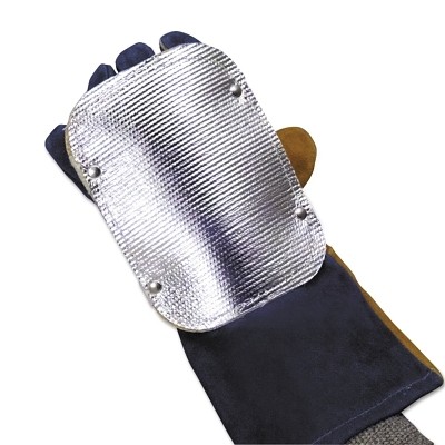 Back Hand Pad, Single Layer, 7 in L, Elastic/High-Temp Synthetic Fiber Strap