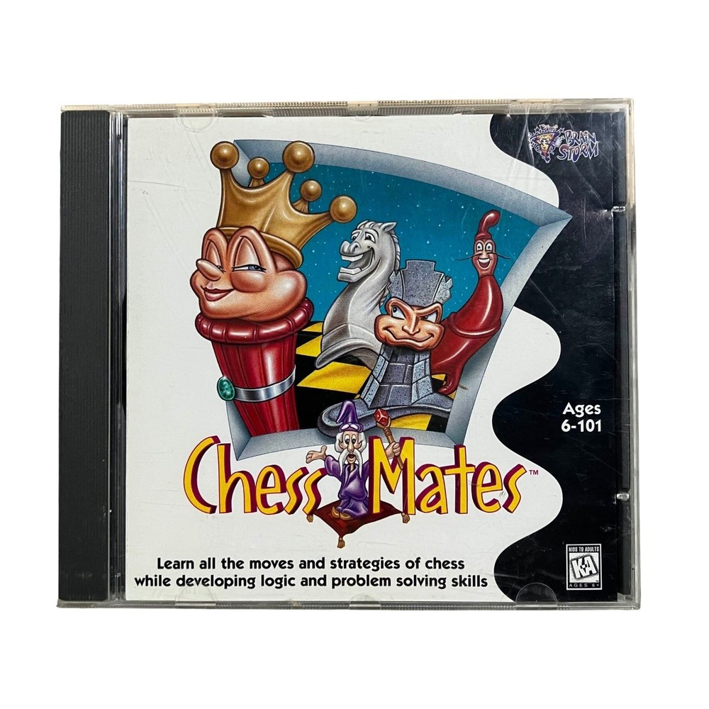 Chess Mates PC CD-ROM Educational Strategy Game Ages 6-101 Brainstorm Software