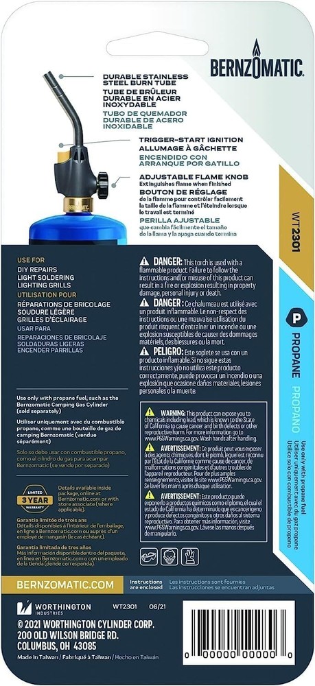 Worthington Trigger Start Propane Torch - Effortless Ignition for Every Project