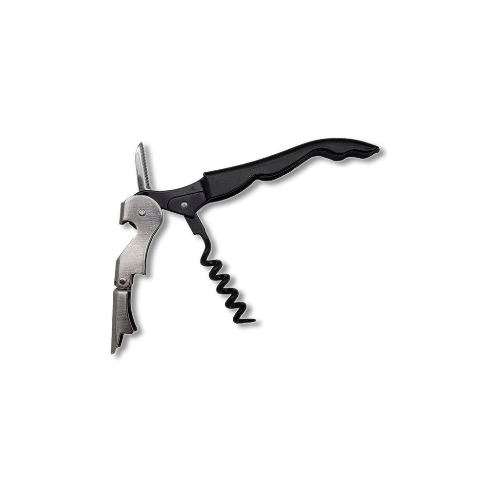 BARY3 Waiter's Corkscrew Steel Polypropylene Black/Silver BAR-0496